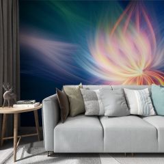 Flower Fire Fabric Wallcovering Seamless Wallpaper Wall Decoration WCV-0079