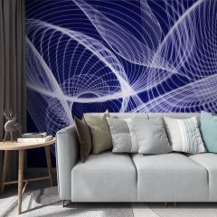 Ornamental Geometry Lines Fabric Wallcovering Seamless Wallpaper Wall Decoration WCV-0083