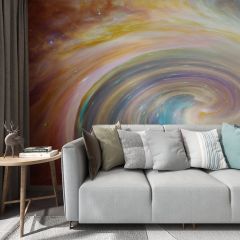 Galaxy Fog Vortex Fabric Wallcovering Seamless Wallpaper Wall Decoration WCV-0106
