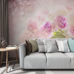 Flowerpot Blooming Flowers Fabric Wallcovering Seamless Wallpaper Wall Decoration WCV-0109