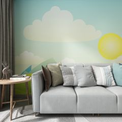 Landscape Twilight Light Fabric Wallcovering Seamless Wallpaper Wall Decoration WCV-0111