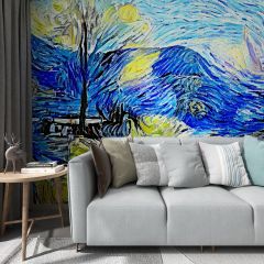 Swirl Paint Strokes Road Fabric Wallcovering Seamless Wallpaper Wall Decoration WCV-0120