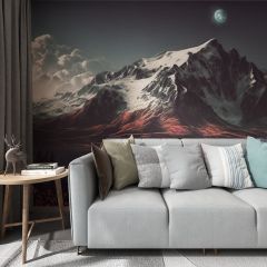 Mountains Lake Fabric Wallcovering Seamless Wallpaper Wall Decoration WCV-0133