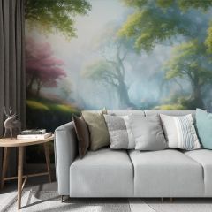 Dreamworld Forest Fabric Wallcovering Seamless Wallpaper Wall Decoration WCV-0137