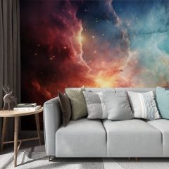 Universe Nebula Fabric Wallcovering Seamless Wallpaper Wall Decoration WCV-0147