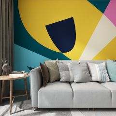 Triangular Geometry Fabric Wallcovering Seamless Wallpaper Wall Decoration WCV-0211