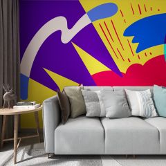 Abstract Geometric Shapes Fabric Wallcovering Seamless Wallpaper Wall Decoration WCV-0212