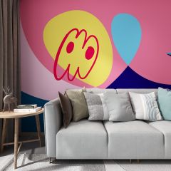 Geometric Monster Fabric Wallcovering Seamless Wallpaper Wall Decoration WCV-0214