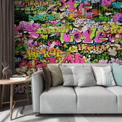 Artistic Characters Fabric Wallcovering Seamless Wallpaper Wall Decoration WCV-0218