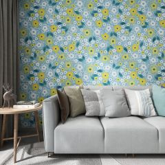 Flowers Leaf Fabric Wallcovering Seamless Wallpaper Wall Decoration WCV-0254