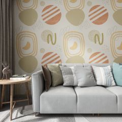 Line Rectangle Geometry Fabric Wallcovering Seamless Wallpaper Wall Decoration WCV-0271