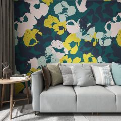 Abstract Splatted Paint Fabric Wallcovering Seamless Wallpaper Wall Decoration WCV-0272