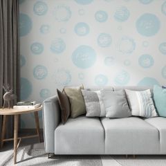 Fresh Bubbles Fabric Wallcovering Seamless Wallpaper Wall Decoration WCV-0273