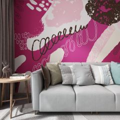 Geometric Lines Curves Fabric Wallcovering Seamless Wallpaper Wall Decoration WCV-0274