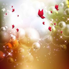 Maple Leaf Bubble Photography Scenery Backdrop Autumn Theme Banner YMY-004