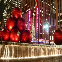 Red  Ball Photography Scenery Backdrop Christmas Theme Banner YMY-028