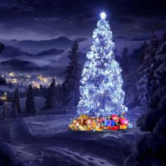 Crystal Clear Tree Photography Scenery Backdrop Christmas Theme Banner YMY-041