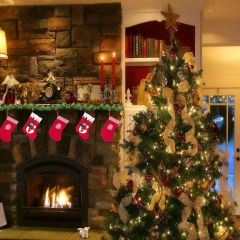 Cute Christmas Stockings Photography Scenery Backdrop Christmas Theme Banner YMY-042