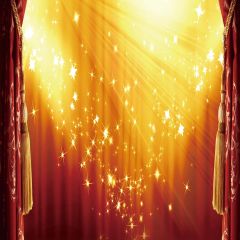 Star  Waterfall Photography Scenery Backdrop Starlight Shine Theme Banner YMY-054