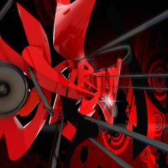 Red And Black Photography Scenery Backdrop Music Dance Theme Banner YMY-063