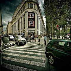 Crossroads Photography Scenery Backdrop Streetscape Theme Banner YMY-070