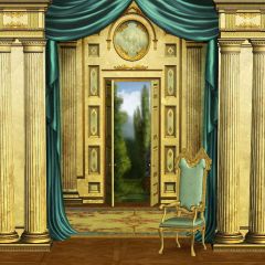 Elegant Door Photography Scenery Backdrop Arches or Pillars Theme Banner YMY-073