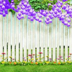 Neat And Uniform Fence Photography Scenery Backdrop Garden Scenery Theme Banner YMY-074