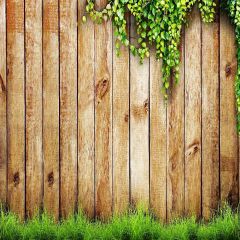 Wood Plank  And Grass Photography Scenery Backdrop Garden Scenery Theme Banner YMY-078