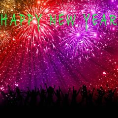 New Year's Fireworks Photography Scenery Backdrop Festival Celebration Theme Banner YMY-089