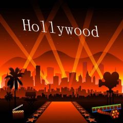 Famous Hollywood Photography Scenery Backdrop Stage Carpet Theme Banner YMY-090