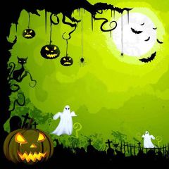 Halloween Night Photography Scenery Backdrop Halloween Theme Banner YMY-101