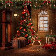 Cute Christmas Tree Photography Scenery Backdrop Christmas Theme Banner YMY-112