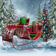 Pretty Christmas Car Photography Scenery Backdrop Christmas Theme Banner YMY-116