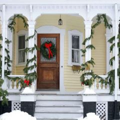 Decorative Door Photography Scenery Backdrop Christmas Theme Banner YMY-118