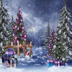 Beautiful Christmas Tree Photography Scenery Backdrop Christmas Theme Banner YMY-121