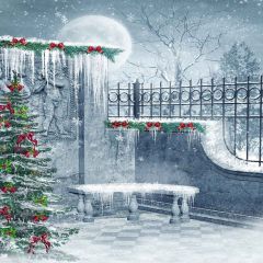 Bow Christmas Tree Photography Scenery Backdrop Christmas Theme Banner YMY-122