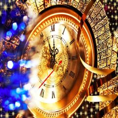 Luxury Clock Photography Scenery Backdrop Festival Celebration Theme Banner YMY-144