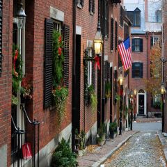 Narrow Street Photography Scenery Backdrop Streetscape Theme Banner YMY-148