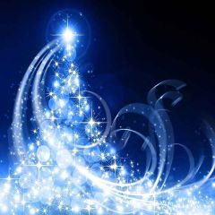 Blue Christmas Eve Photography Scenery Backdrop Christmas Theme Banner YMY-153