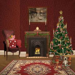 Pretty Carpet Photography Scenery Backdrop Christmas Theme Banner YMY-155
