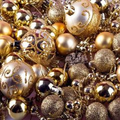 Cute  Baubles Photography Scenery Backdrop Christmas Theme Banner YMY-159