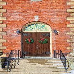 Beautiful Arched Door Photography Scenery Backdrop Door Theme Banner YMY-172