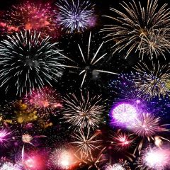 Brilliant Fireworks Photography Scenery Backdrop Festival Celebration Theme Banner YMY-179