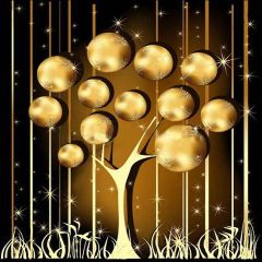 Golden Tree Photography Scenery Backdrop Christmas Theme Banner YMY-188