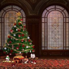 Romantic Christmas Tree Photography Scenery Backdrop Christmas Theme Banner YMY-195