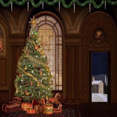 Beautiful Christmas Tree Photography Scenery Backdrop Christmas Theme Banner YMY-196