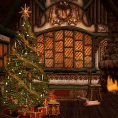 Beautiful Christmas Tree Photography Scenery Backdrop Christmas Theme Banner YMY-198