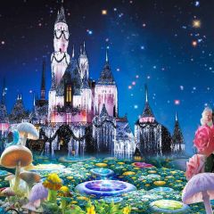Beautiful Fairy-Tale World Photography Scenery Backdrop Cartoon Theme Banner YMY-200
