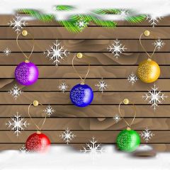 Color Ball Photography Scenery Backdrop Christmas Theme Banner YMY-213
