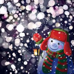 Clever Snowman Photography Scenery Backdrop Christmas Theme Banner YMY-216